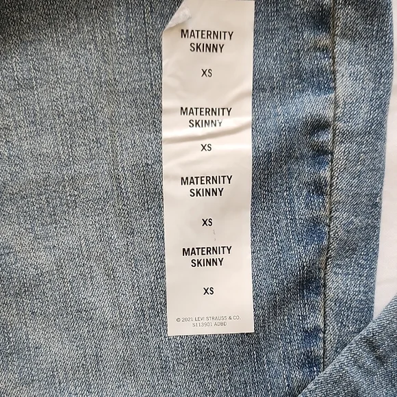 Signature by Levi Strauss Women's Maternity Blue Skinny Jeans - Picture 3 of 8